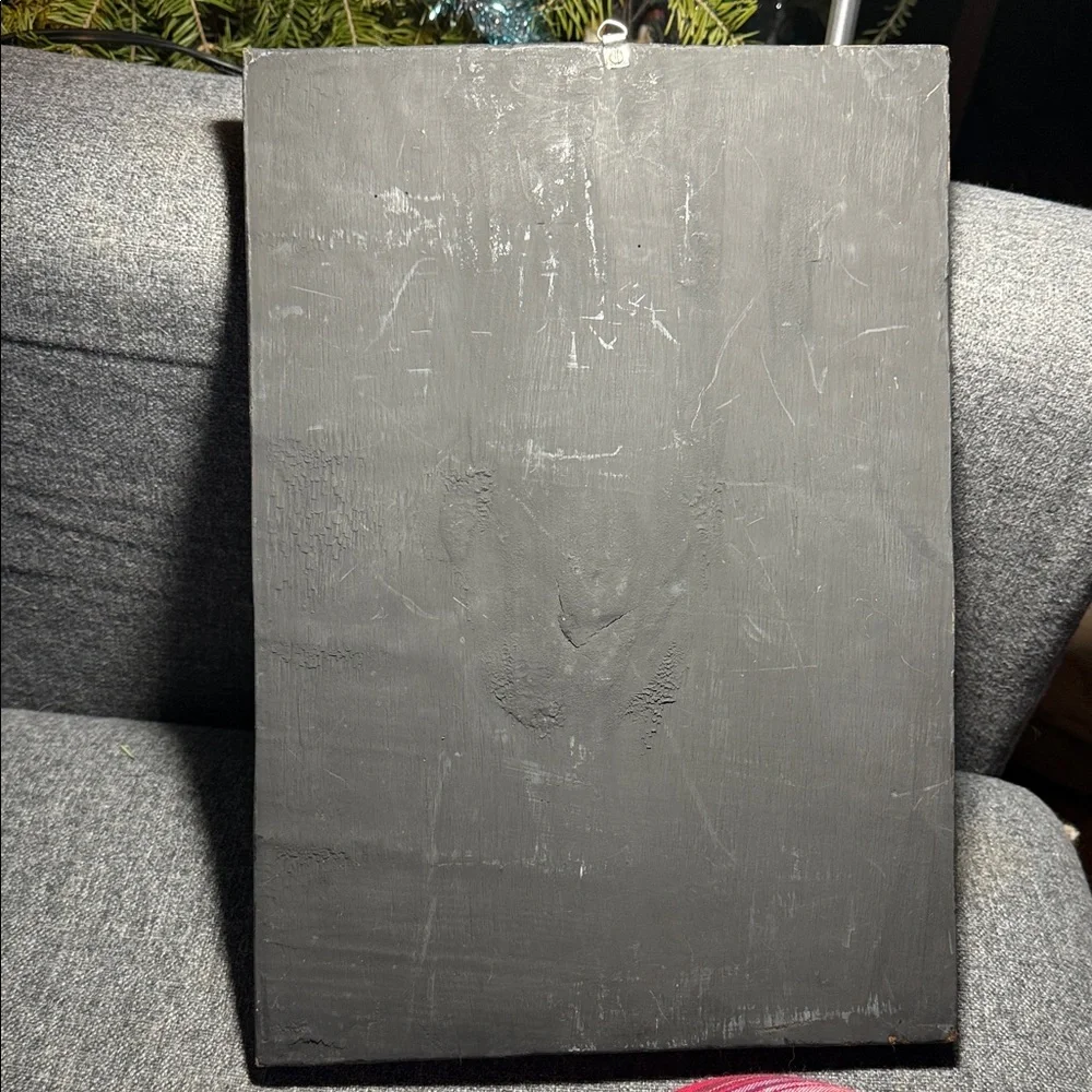 Large Hand-Carved Buddha Wall Art Silver Leaf Wood Relief Panel Zen Decor 11x16 - Picture 2 of 10